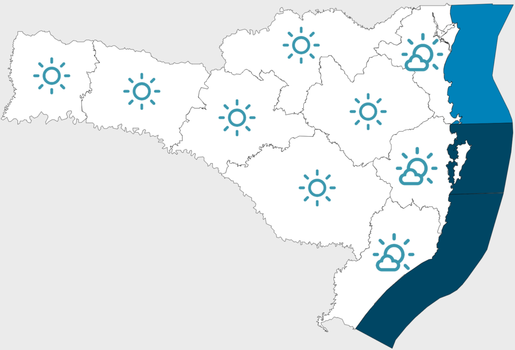 Sol e frio em Santa Catarina – a partir de sexta-feira instabilidade e chuva