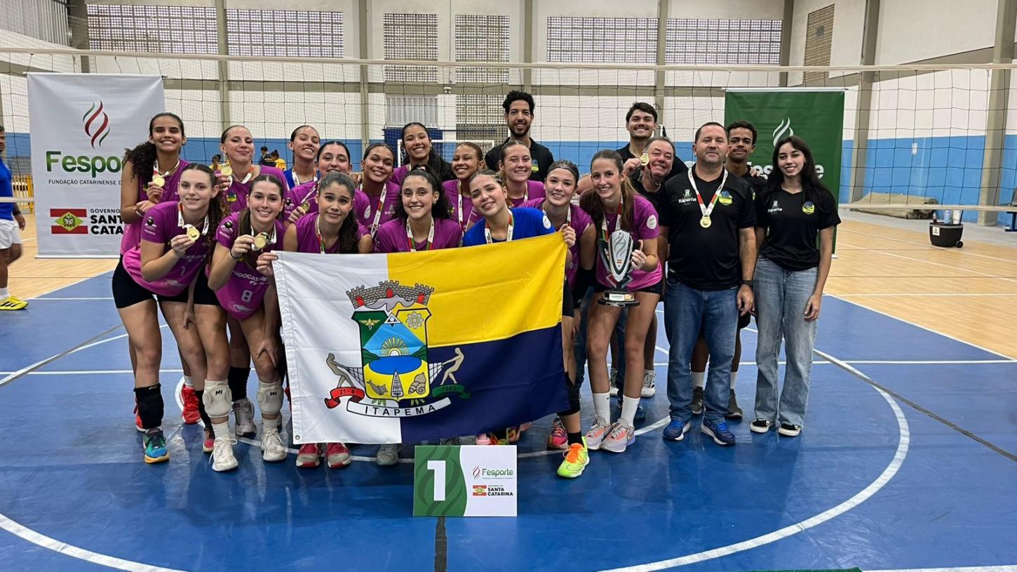 Vôlei de Itapema brilha nos Joguinhos Abertos de Santa Catarina