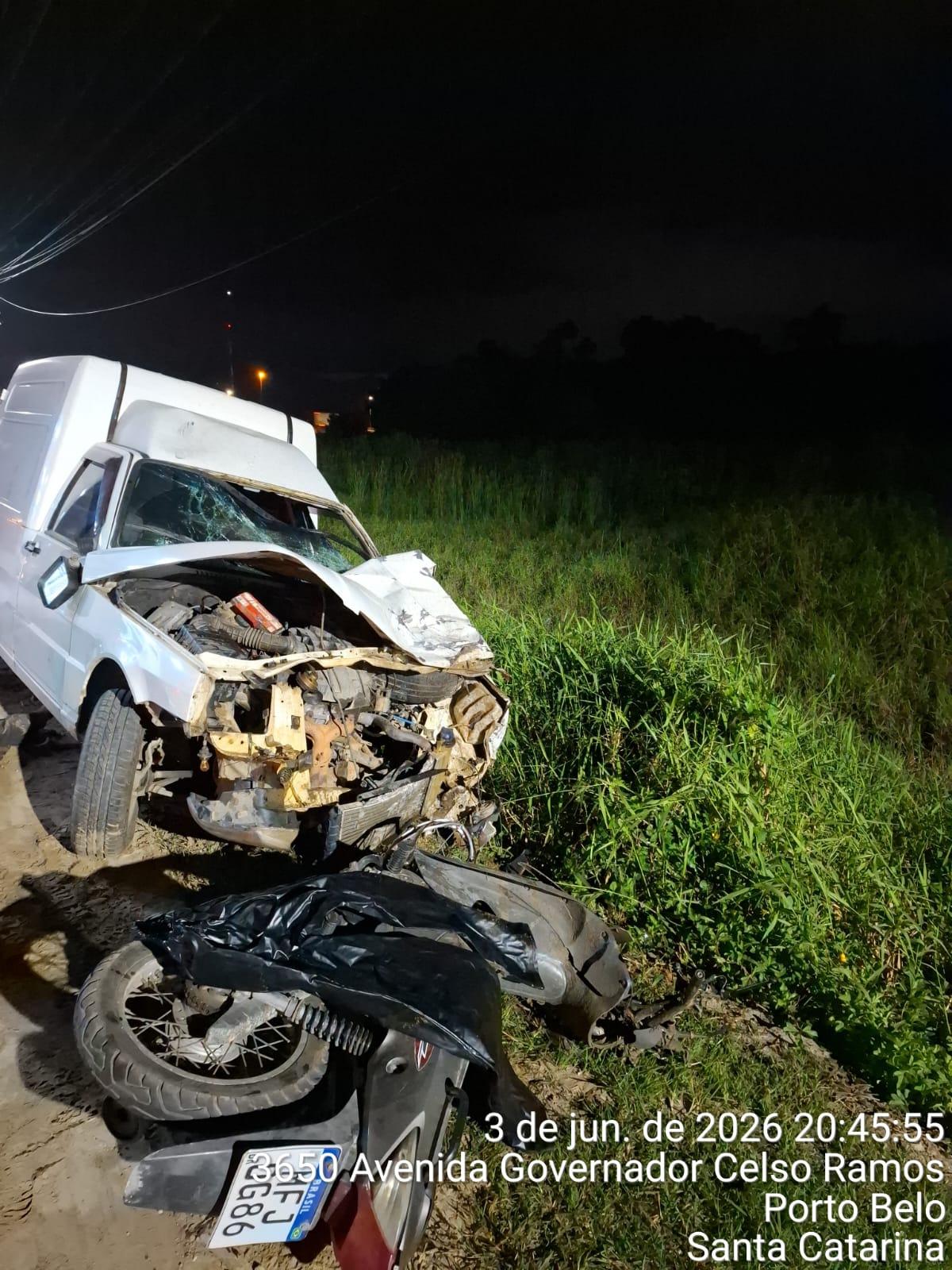 Motociclista morre em acidente registrado na noite de quarta-feira em Porto Belo