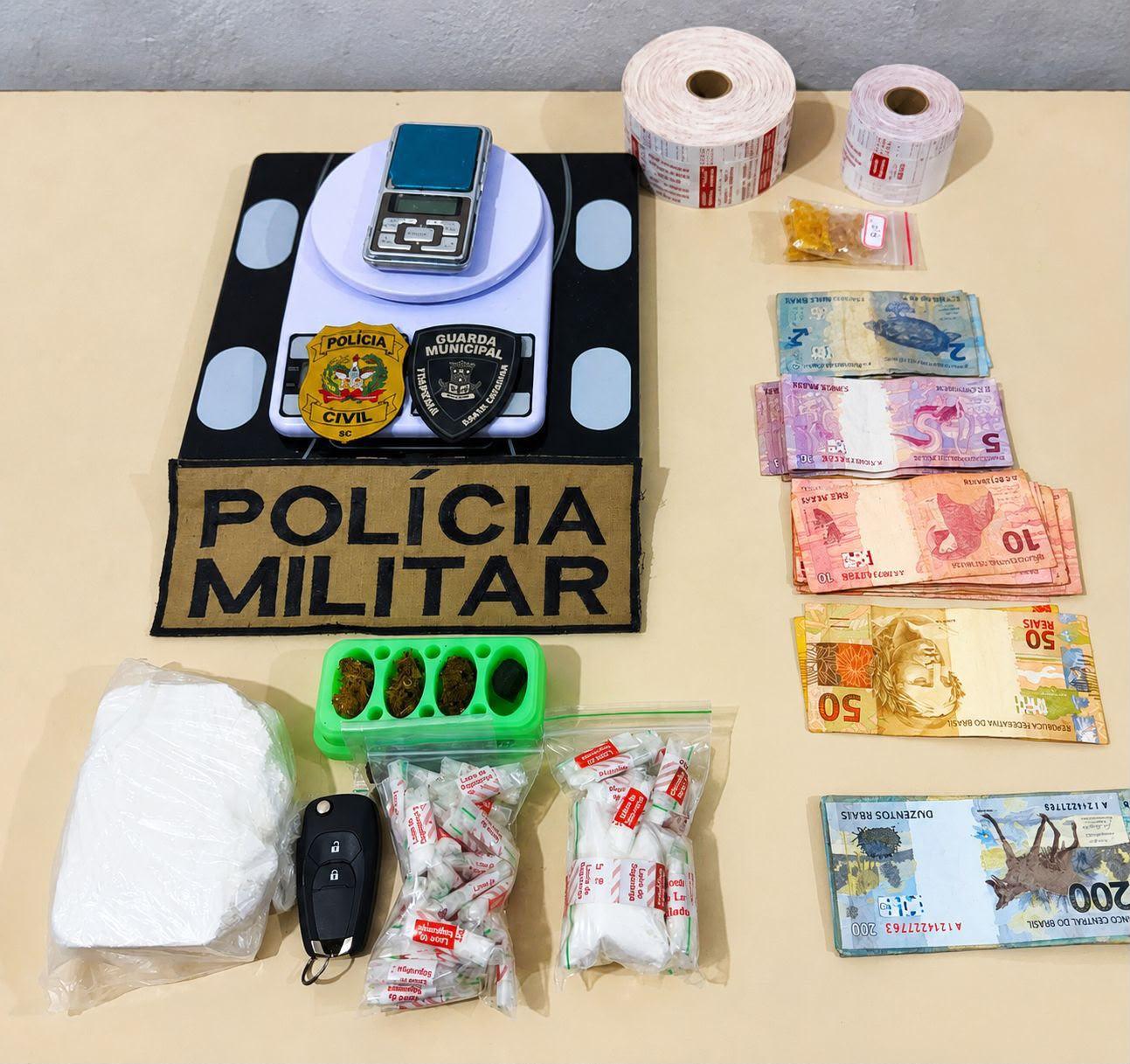 Operação Conjunta entre Forças de Segurança resulta em prisão e apreensão de drogas em Itapema e Porto Belo