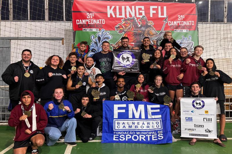 Balneário Camboriú garante 18 medalhas e cinco troféus destaque no Campeonato Catarinense de Kung Fu Wushu