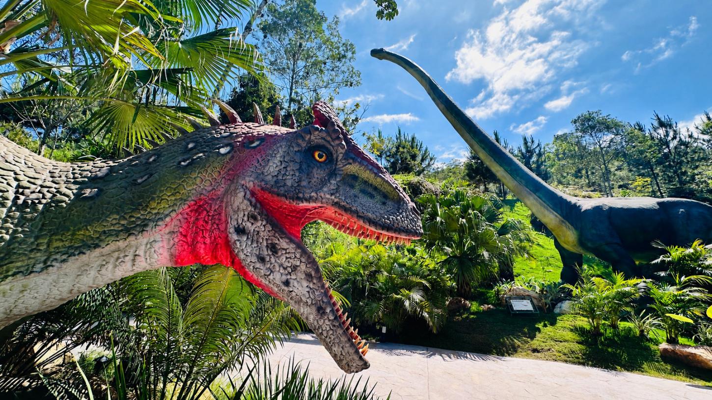 Férias entre gigantes: o que fazer no maior parque temático de dinossauros do Brasil