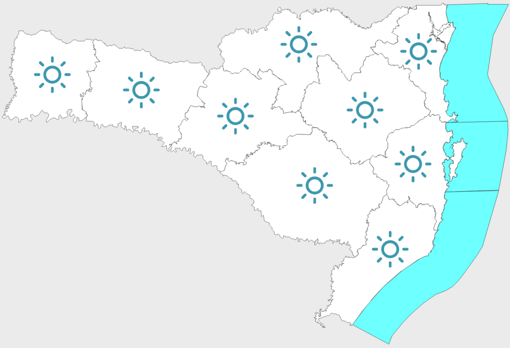 Instabilidade e chuva em Santa Catarina nos próximos dias
