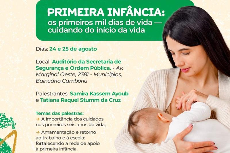 Agosto Verde e Dourado: Saúde de Balneário Camboriú promove palestras sobre amamentação e cuidados na primeira infância