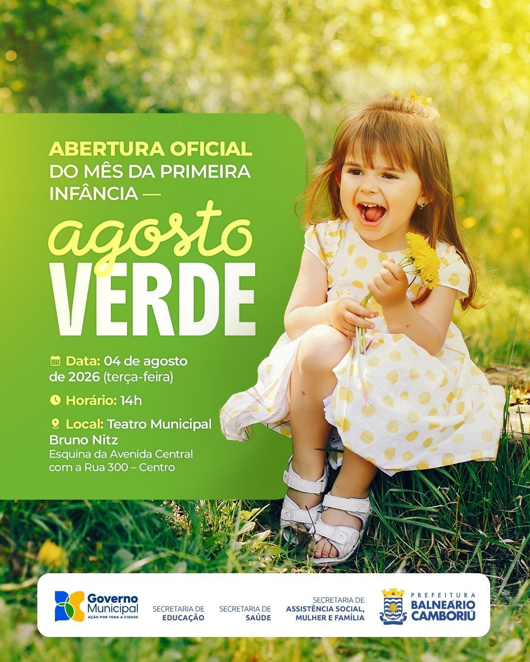Agosto Verde: evento marca abertura do mês dedicado à primeira infância em Balneário Camboriú