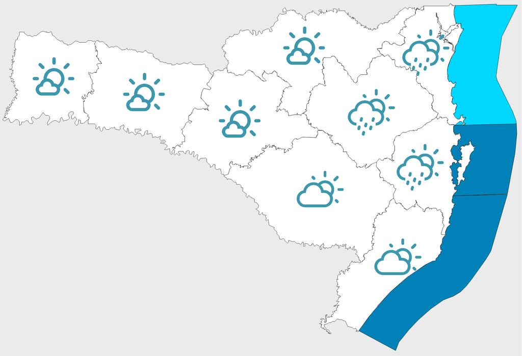 Calor de até 36°C precede temporais com chuva intensa em Santa Catarina
