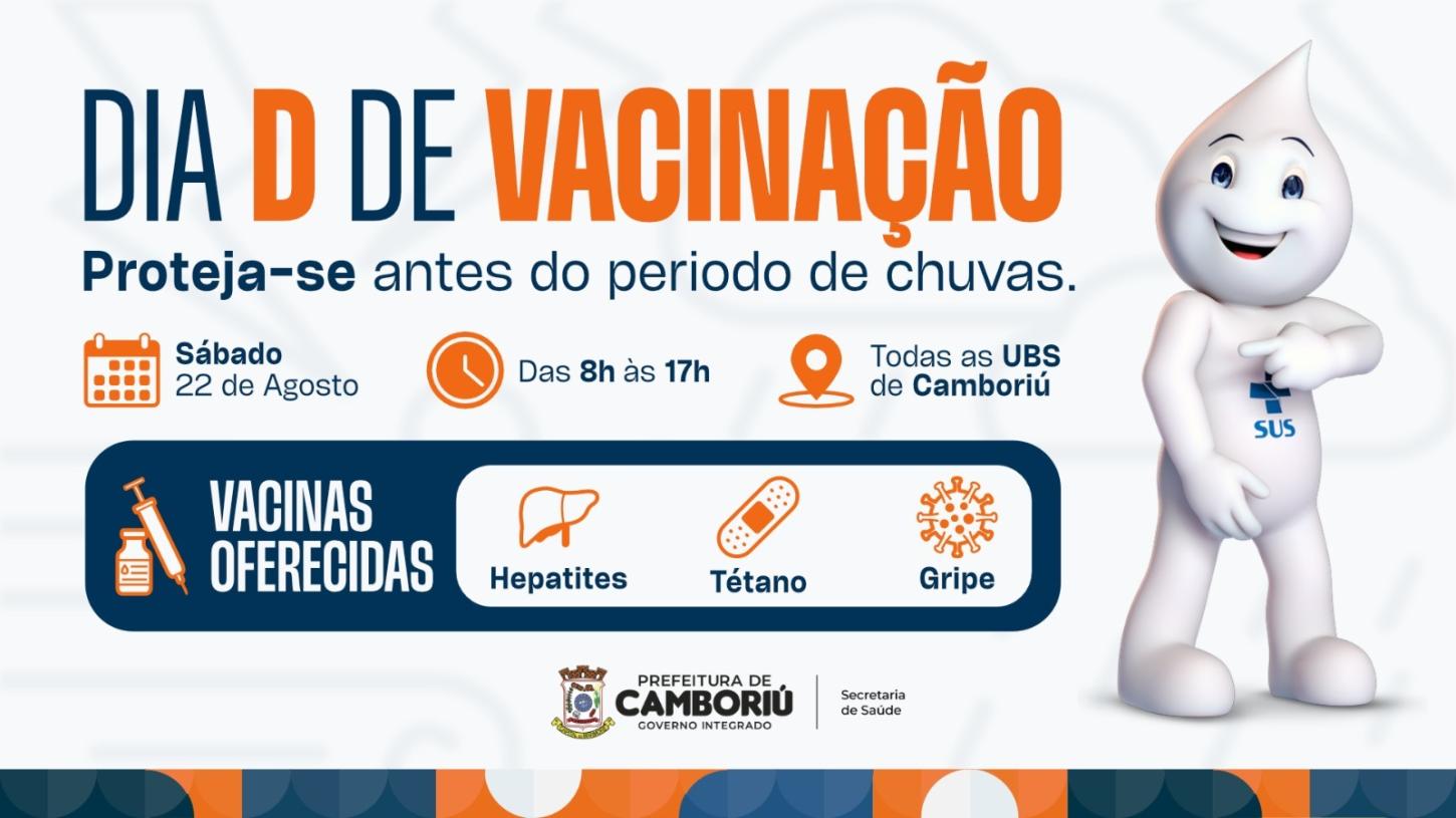 Camboriú reforça vacinação preventiva antes do período de chuvas e realiza Dia D de imunização