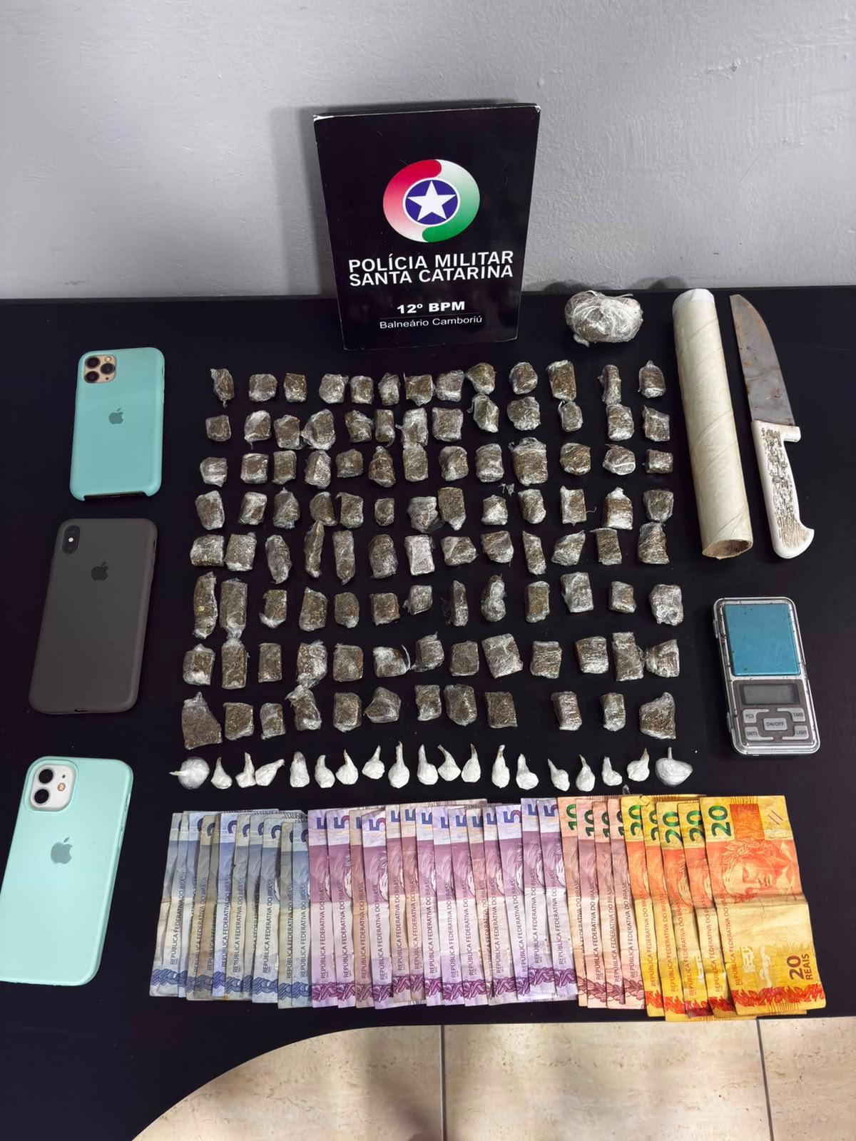 Cinco suspeitos são presos por tráfico de drogas e associação para o tráfico em Camboriú