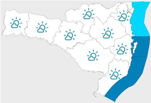 Fim da semana com sol, frio intenso e geada em Santa Catarina
