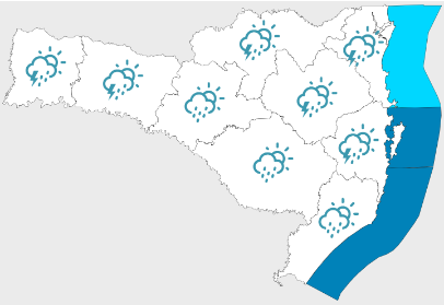 Início de semana mais frio e com instabilidade em Santa Catarina