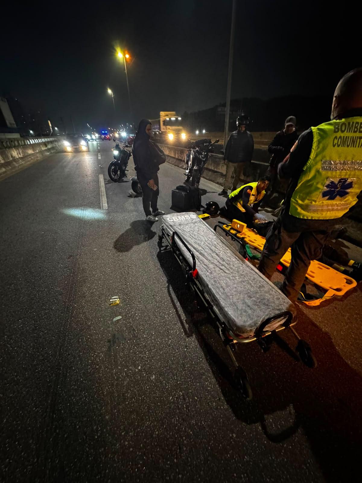 Motociclista sofre queda na Avenida Marginal Leste e motocicleta não foi localizada