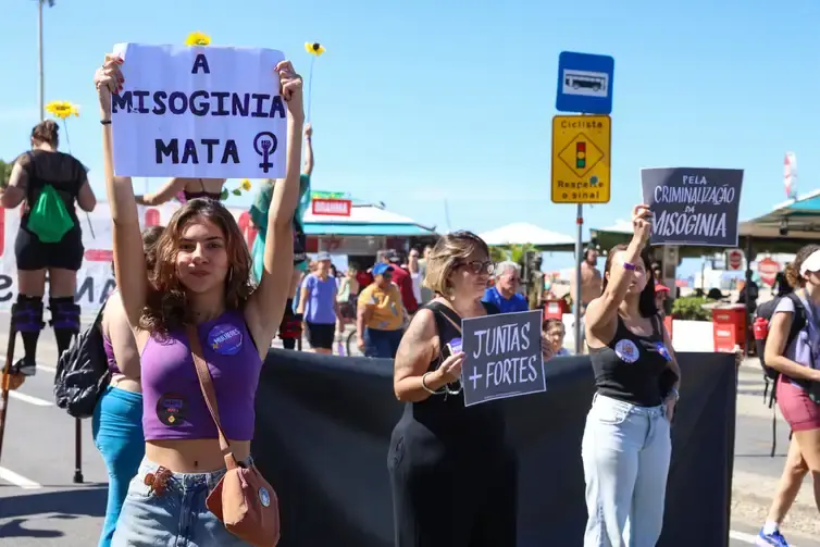 Ato pede a criminalização da misoginia, no Rio. - Tomaz Silva/Agência Brasil