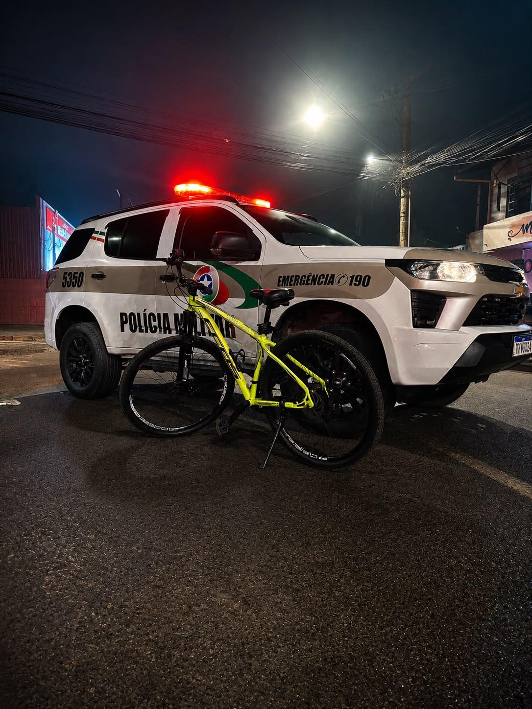 Morador de rua preso e PM recupera bicicleta furtada