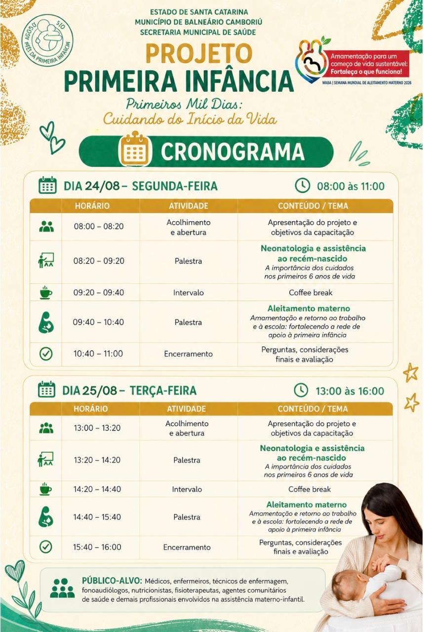 Palestras alusivas ao Agosto Verde e Dourado