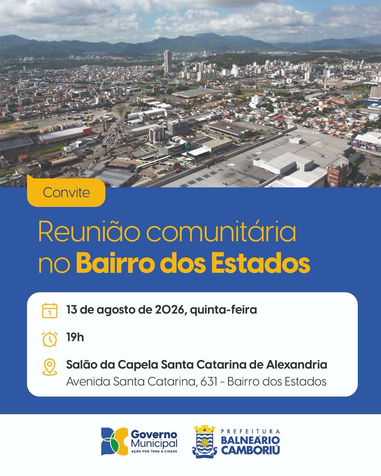 Prefeitura promove reunião comunitária na próxima quinta-feira no Bairro dos Estados