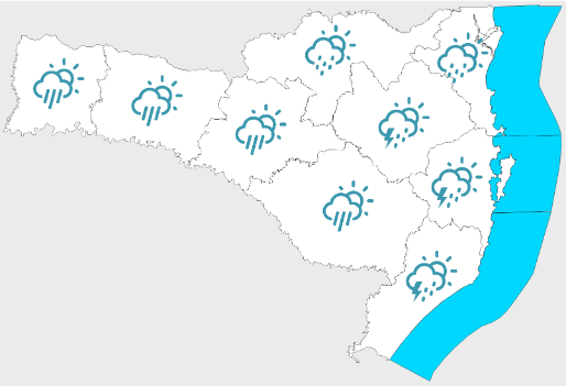 Quinta-feira de tempo instável e fim da semana com sol e frio intenso em Santa Catarina