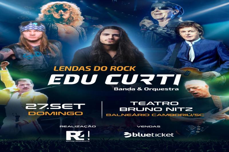 Espetáculo “Lendas do Rock” será apresentado no Teatro Bruno Nitz domingo