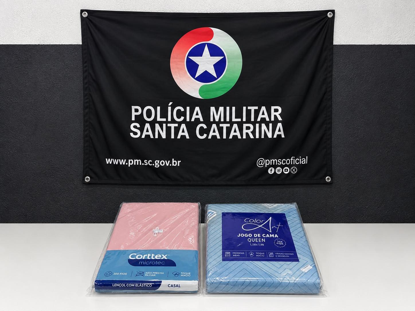 Homem é detido após furtar lençol e retornar ao estabelecimento