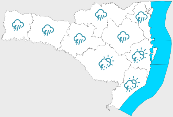 Quinta e sexta-feira com instabilidade, temporais e chuva intensa