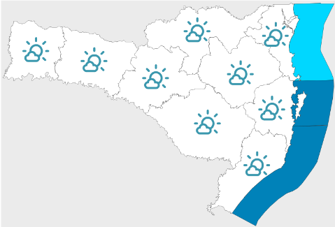 Sol e calor em Santa Catarina nos próximos dias