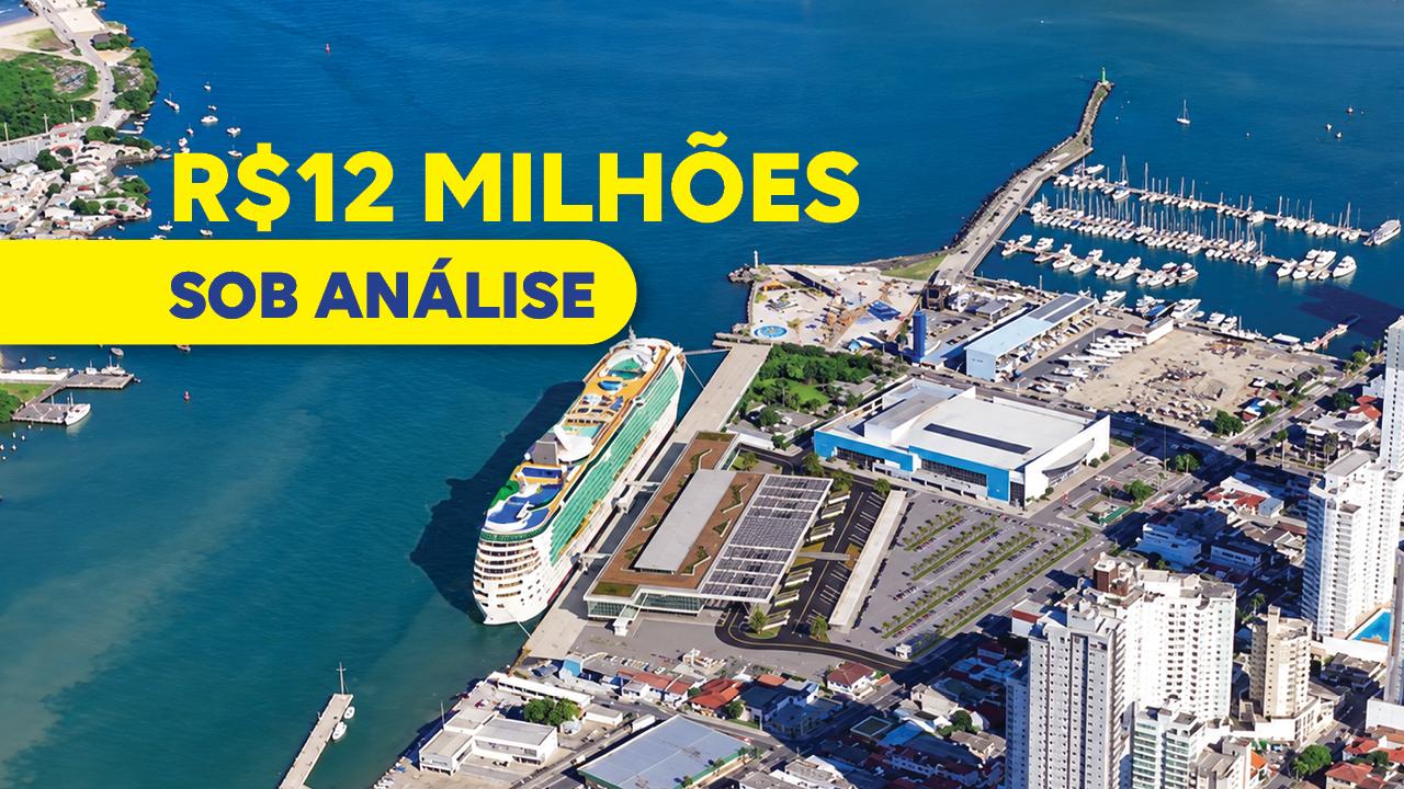 Tribunal de Contas atua preventivamente e suspende etapa de licitação de R$ 12 milhões para terminal de apoio a cruzeiros em Itajaí