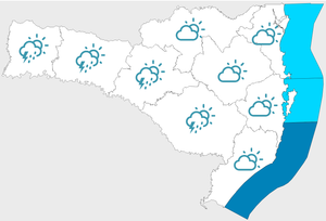 Domingo de eleição com temporais isolados, melhorando no decorrer do dia