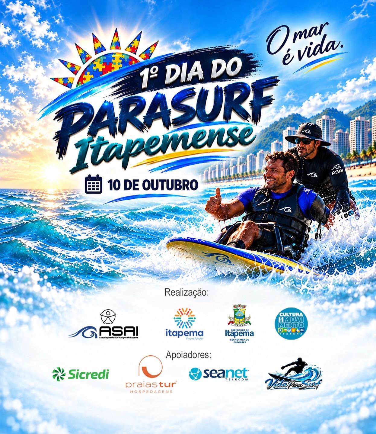 Itapema celebra o 1º Dia do Parasurf neste sábado