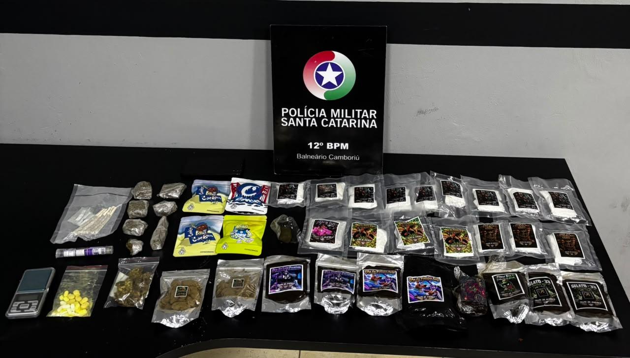 PM recaptura foragido e apreende mais de 2,3 kg de drogas em Balneário Camboriú