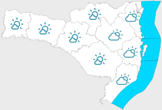 Terça-feira de sol em Santa Catarina