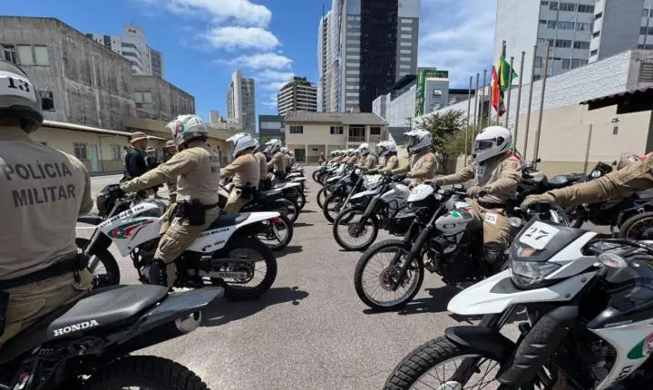 1º BPM de Itajaí sedia treinamento especializado em policiamento com motocicletas da PMSC