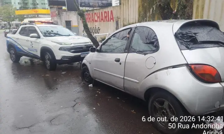 Agentes de Trânsito atendem acidente entre carro e autopropelido na Rua 3700 com uma vítima