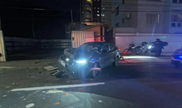 Agentes de trânsito de Balneário Camboriú registram oito acidentes de trânsito no final de semana, três deles com vítima