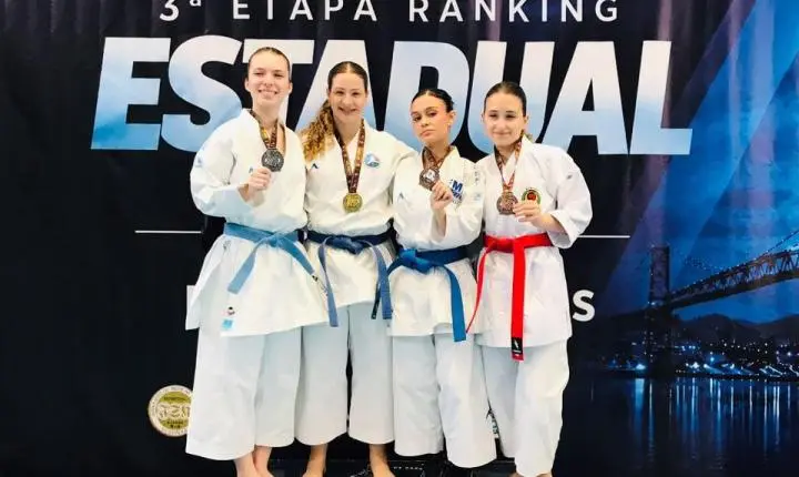 Atleta de Balneário Camboriú sobe ao pódio da 3ª Etapa do Estadual de Karatê