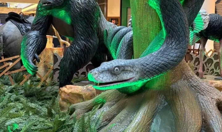 Balneário Shopping recebe exposição gratuita com animais animatrônicos em tamanho real