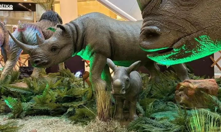 Balneário Shopping recebe exposição gratuita com animais animatrônicos em tamanho real