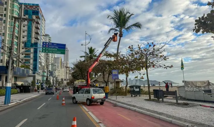 BC Bem Cuidada: esforço concentrado ocorre em várias frentes de trabalho na Avenida Atlântica