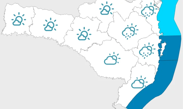 Calor de até 36°C precede temporais com chuva intensa em Santa Catarina