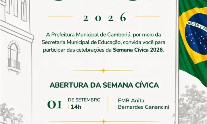 Camboriú promove a Semana Cívica 2026 e o tradicional Desfile de 7 de Setembro