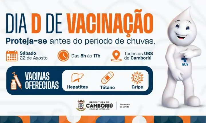 Camboriú reforça vacinação preventiva antes do período de chuvas e realiza Dia D de imunização