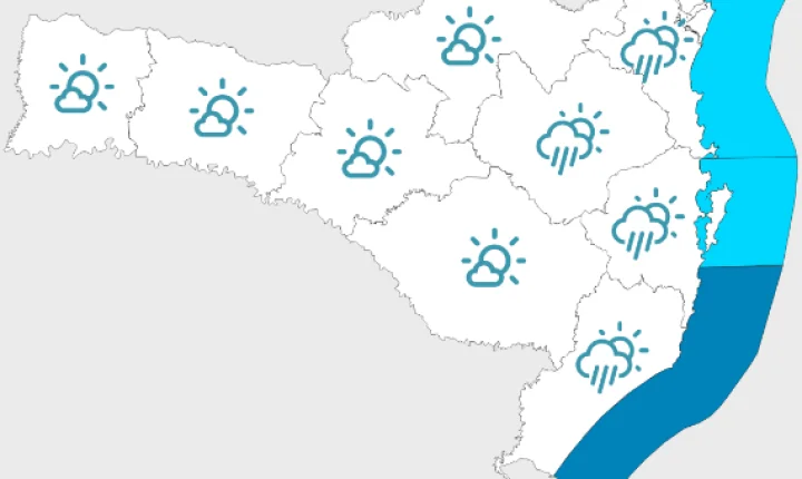 Domingo com sol e calor em boa parte do estado