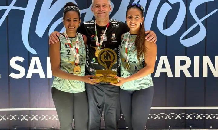 Dupla de Camboriú conquista título brasileiro e é campeã dos Joguinhos Abertos de Santa Catarina