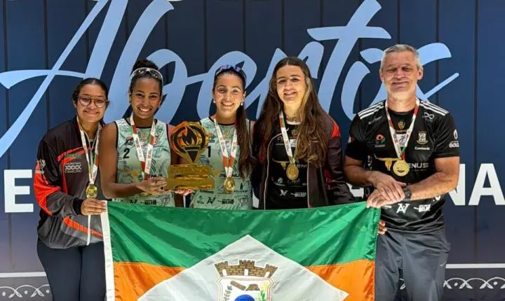 Dupla de Camboriú conquista título brasileiro e é campeã dos Joguinhos Abertos de Santa Catarina