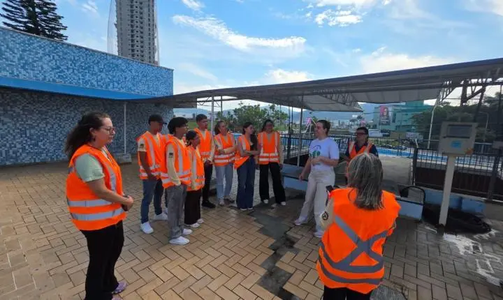 Emasa recebe estudantes de Aracaju para intercâmbio em educação ambiental