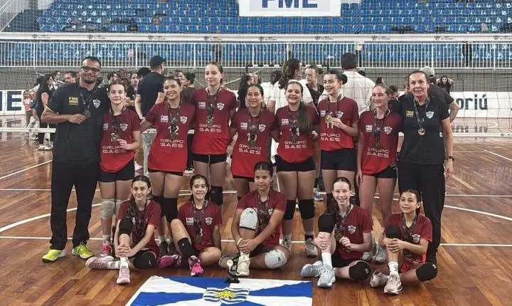 Equipe de Balneário Camboriú garante o terceiro lugar na Liga Catarinense de Voleibol Sub-13
