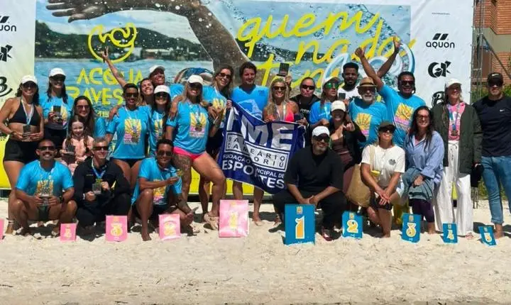 Equipe de natação de Balneário Camboriú se destaca e garante pódios na Travessia do Caraolho