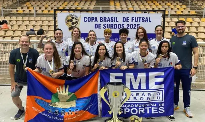 Equipes de Balneário Camboriú buscam tricampeonato e pódio inédito na Copa Brasil de Futsal de Surdos 
