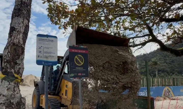 Força-tarefa reforça fiscalização do canteiro de obras da reurbanização da orla em Balneário Camboriú