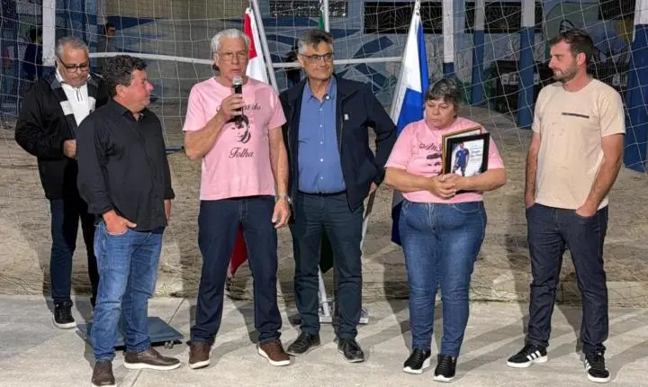 Homenagem póstuma marca entrega de reforma geral da praça Anderson Folha, no Bairro São Judas Tadeu