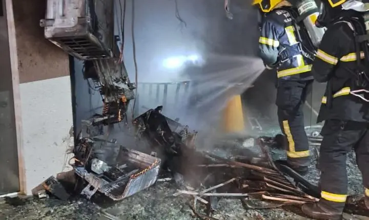 Incêndio criminoso é registrado em escritório de Itapema 