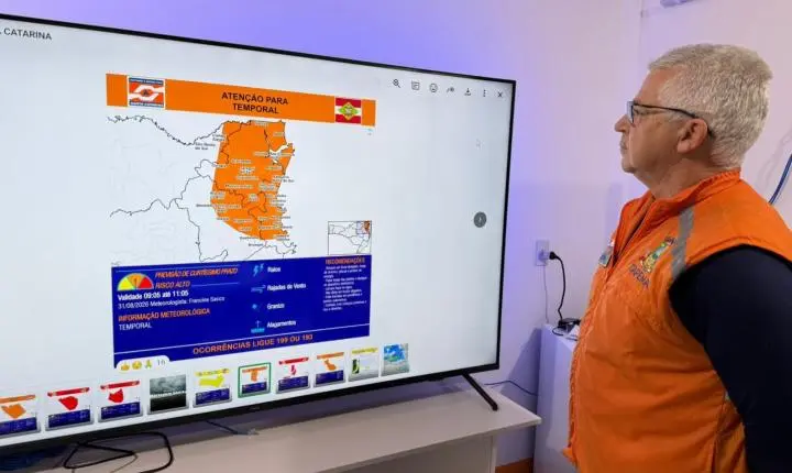 Itapema: Defesa Civil segue monitorando toda a cidade e acompanhando os alertas